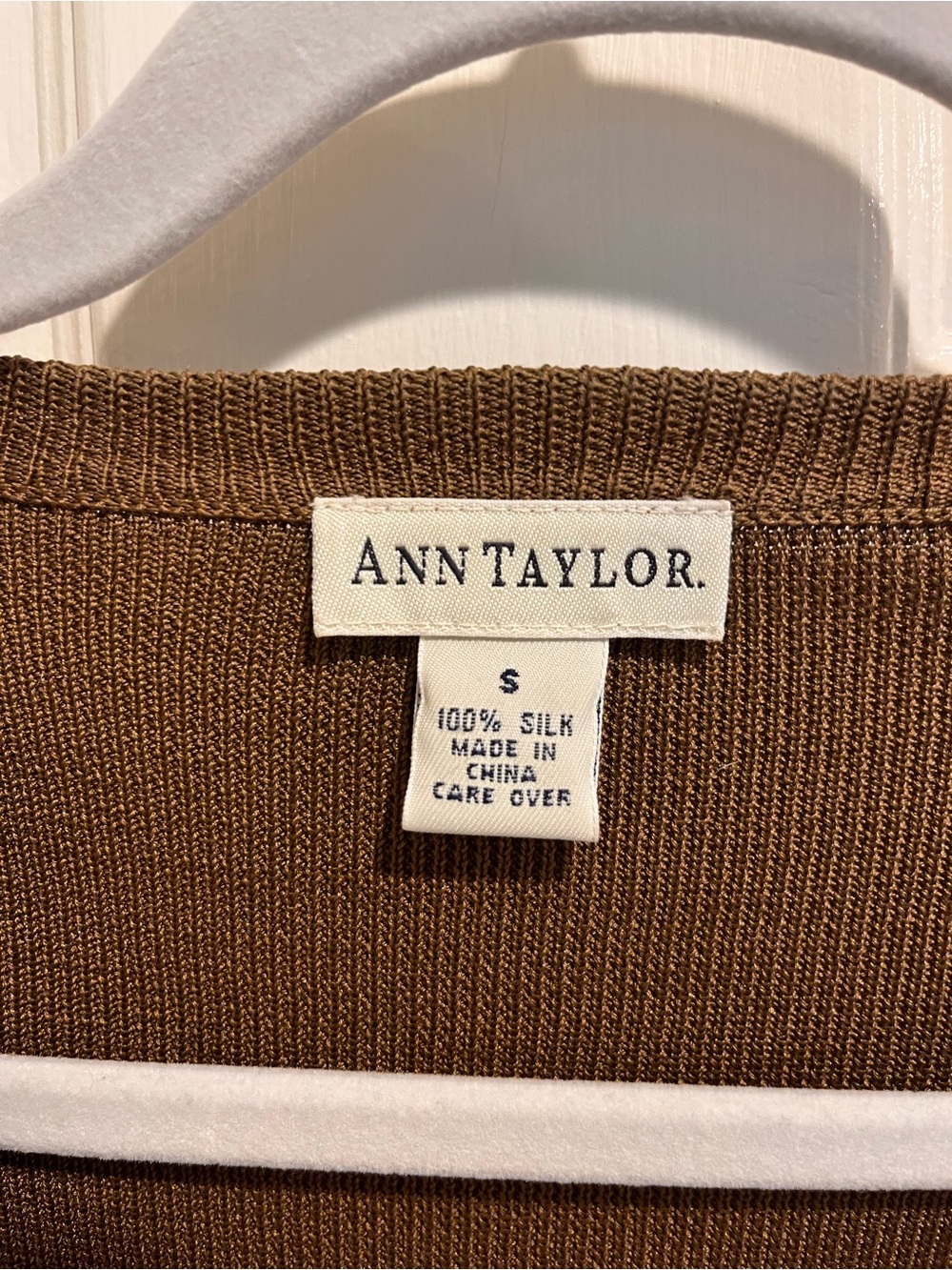 Ann Taylor Silk V-Neck Button Cardigan - Picture 2 of 4